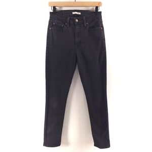Levis Women Jeans 721 High Rise Skinny 29 Black‎ Dark Wash Denim Stretch Slim